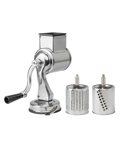 Fante's Suction Base Cheese Grater with 2 Grating Drums, The Italian Market Original since 1906