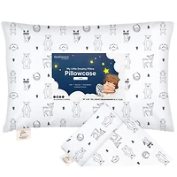 KeaBabies Toddler Pillowcase for 14X20 Pillow, Organic Pillow Case, Travel Case Cover