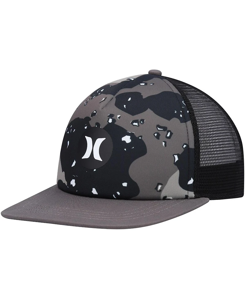 Men's Hurley Anthracite, Black Balboa Trucker Snapback Hat