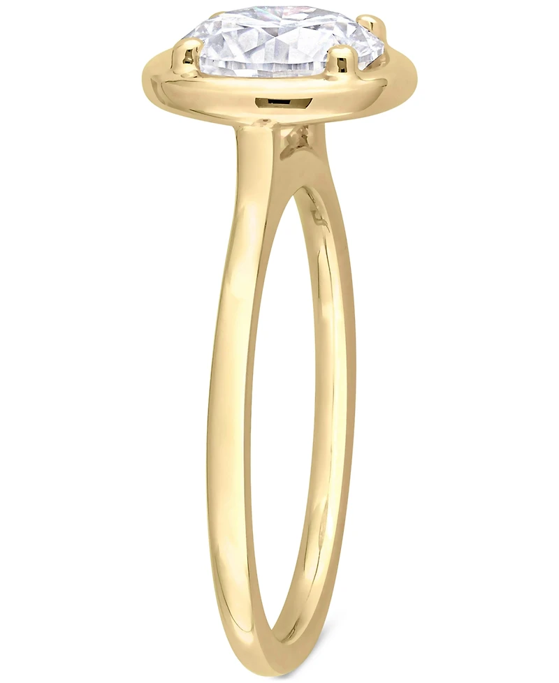 Lab-Grown Moissanite Round Frame Ring (1-7/8 ct. t.w.) 10k Gold