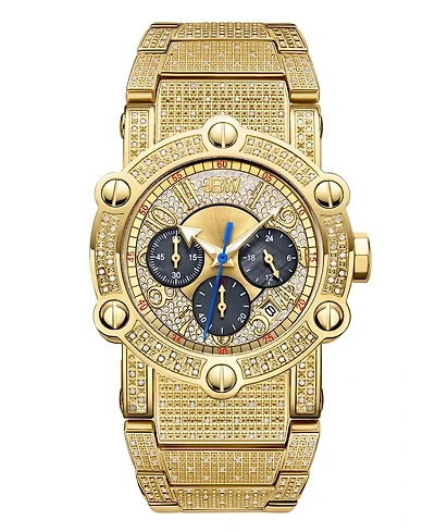 Jbw Men's Luxury Phantom 18k Gold-plated Stainless Steel Bracelet Watch, 42mm