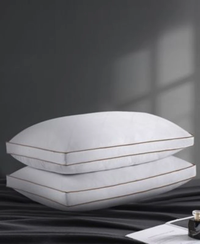Unikome Diamond Quilted Goose Feather Gusseted 2 Pack Pillows