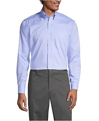 Lands' End Men's Long Sleeve No Iron Pinpoint Dress Shirt