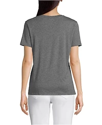 Lands' End Women's Relaxed Supima Cotton Crew Neck T-Shirt