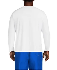 Lands' End Big & Tall Long Sleeve Upf 50 Swim Tee Rash Guard