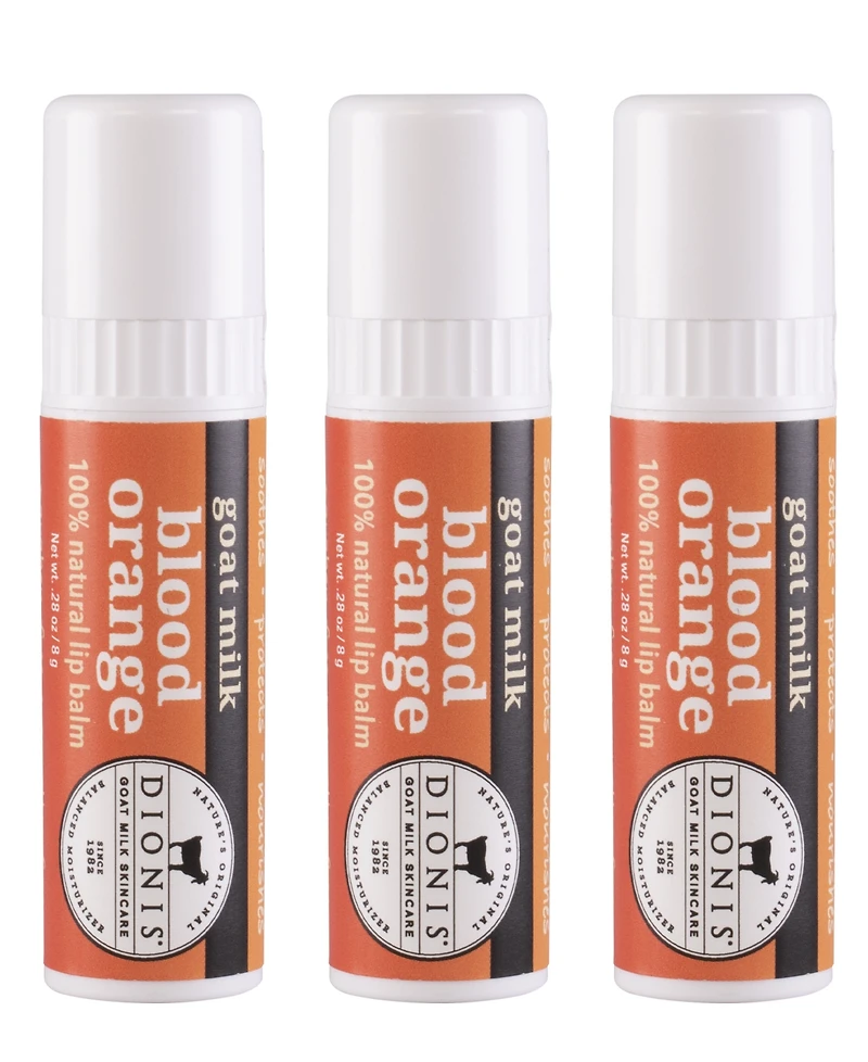 Dionis Blood Orange Lip Balm Set, 3 Piece
