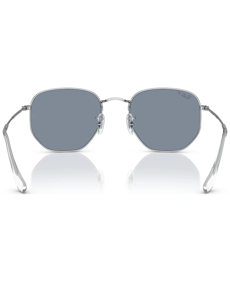 Ray-Ban Unisex Polarized Sunglasses, Hexagonal Flat Lenses