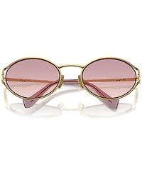 Miu Women's Oval Metal Sunglasses, MU52YS