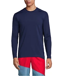 Lands' End Men's SunShade Upf 50 Long Sleeve Swim Tee Cooling Rash Guard