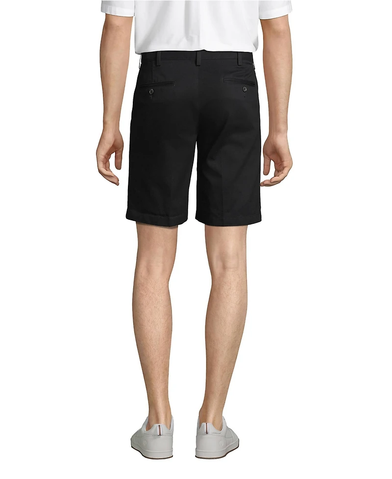 Lands' End Men's No Iron 9" Comfort Waist Pleated Front Chino Short