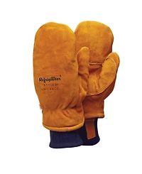 RefrigiWear Men's Latex Dipped Insulated Leather Mittens