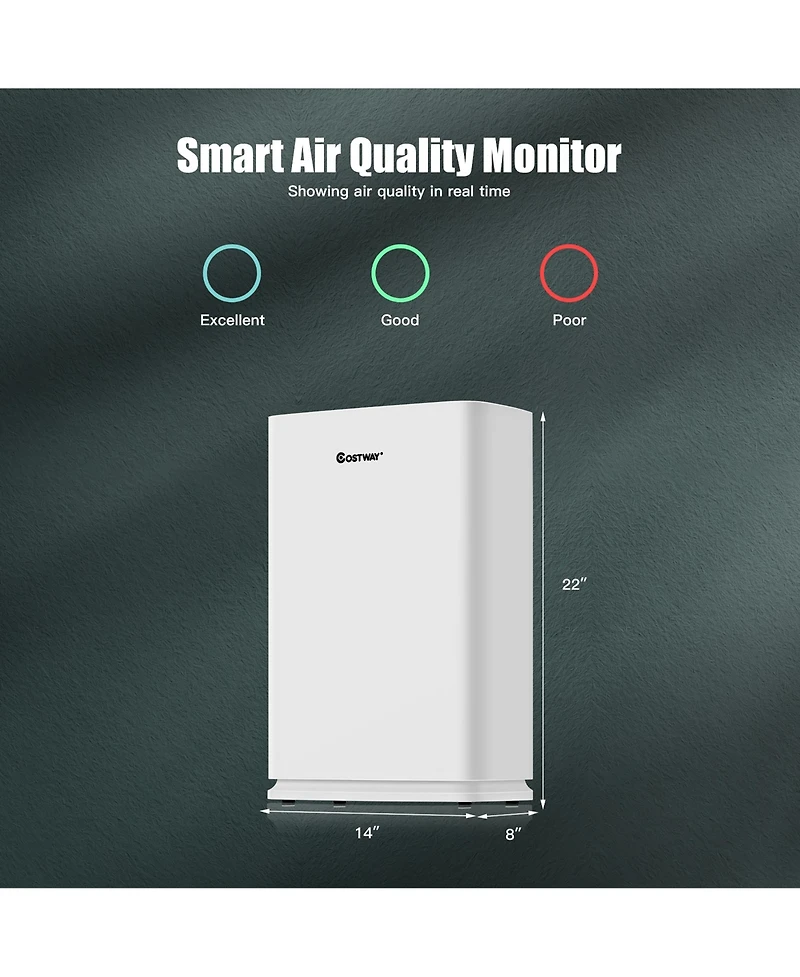 Air Purifier True Hepa Filter Carbon Filter Air Cleaner Home Office 800 sq.ft