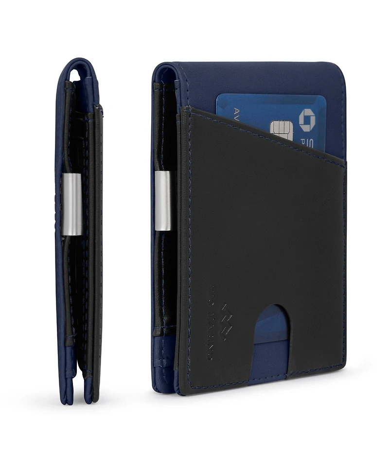 Men's Slim Bifold Wallet with Money Clip
