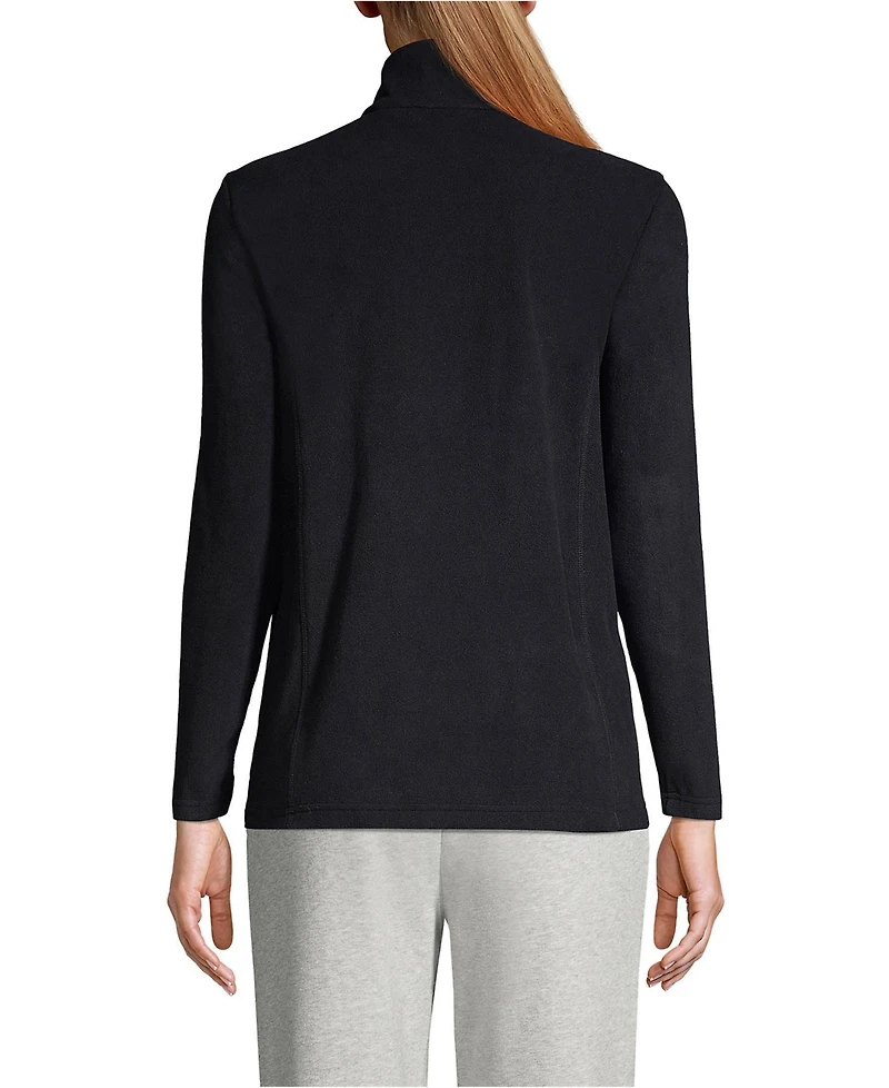 Lands' End Women's Fleece Quarter Zip Pullover Jacket