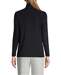 Lands' End Women's Fleece Quarter Zip Pullover Jacket