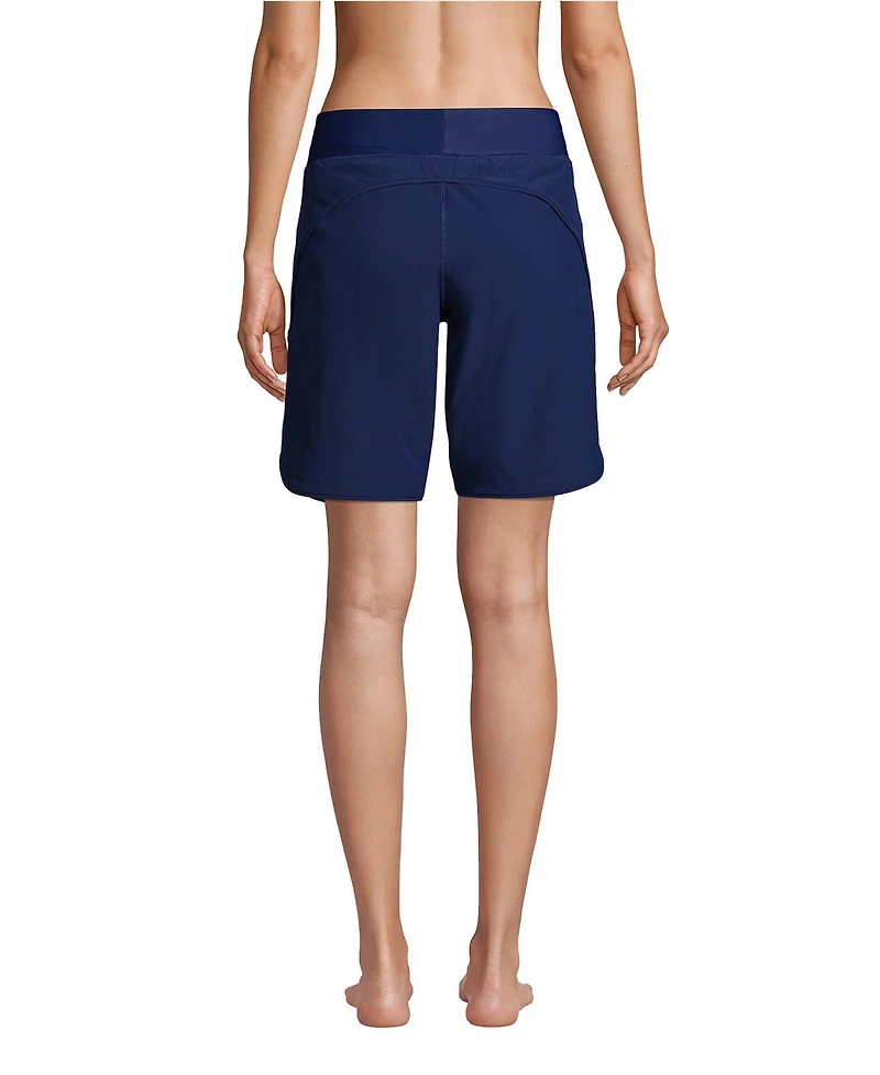 Lands' End Petite SunShade Upf 50 9" Board Shorts with Panty