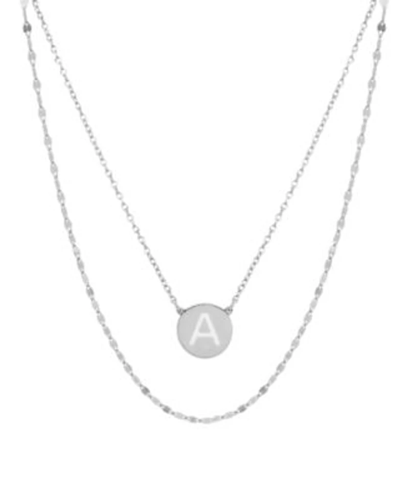 Initial Disc Layered Pendant Necklaces Created For Macys