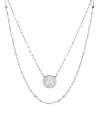 Initial Disc Layered Pendant Necklaces Created For Macys