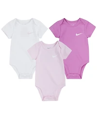 Nike Baby Boys or Baby Girls Mini Me Essential Bodysuits, Pack of 3