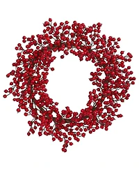 Nearly Natural 22" Berry Artificial Wreath