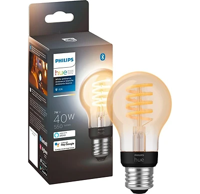 Philips Hue Filament A19 Bluetooth Smart Led Bulb - White Ambiance