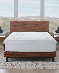 Ella Jayne Lofty 100% Cotton Plush Gel Fiber Filled Mattress Topper, Full