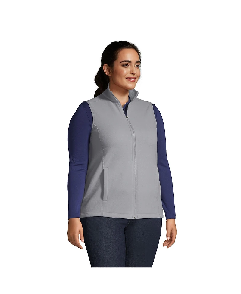 Lands' End Plus Size Thermacheck 100 Fleece Vest