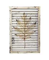 Nearly Natural Maple Leaf Window Shutter Wall Decor