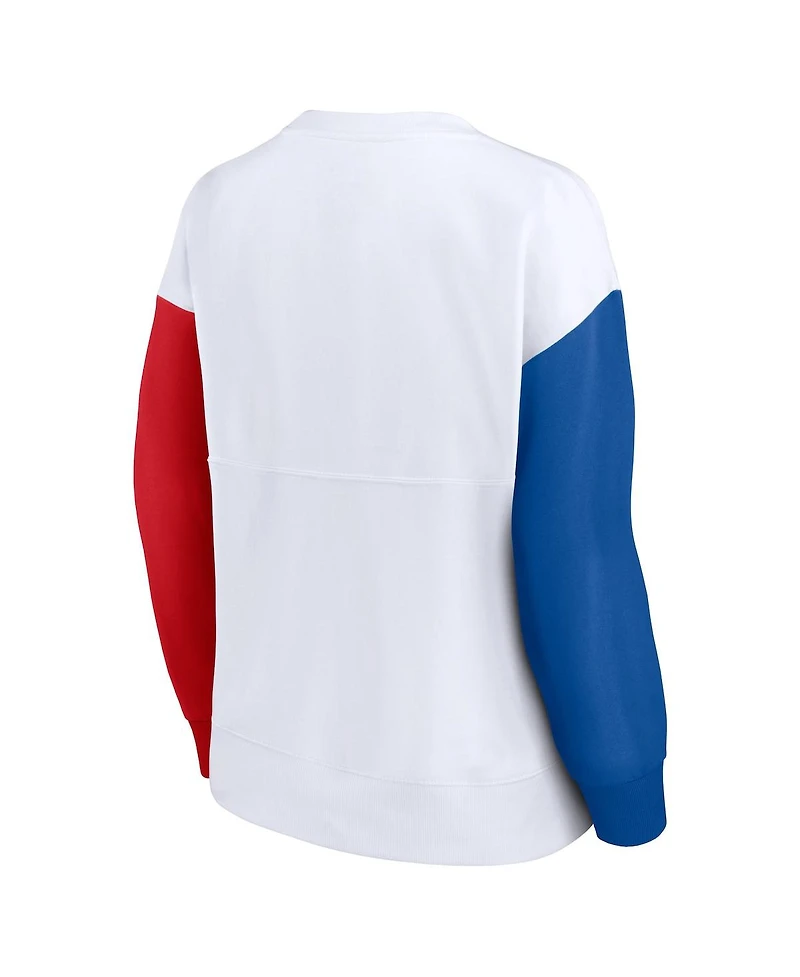 Women's Fanatics White Chicago Cubs Series Pullover Sweatshirt