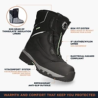 RefrigiWear Men's Extreme Pac Boot - Waterproof, Anti-Slip, Boa Fit System, -60°F Comfort Rating