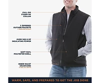 RefrigiWear Men's Softshell Vest - Cold Weather, Wind/Water Repellent for Work & Outdoors
