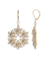 2028 Crystal Flower Wreath Drop Earring