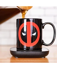 Uncanny Brands Marvel Deadpool Mug Warmer with Mug – Keeps Your Favorite Beverage Warm - Auto Shut On/Off