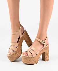 Journee Collection Women's Jania Platform Sandals
