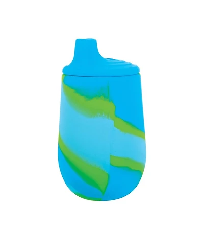 Nuby Silicone Tie-dye Baby First Training Cup, 6oz, Blue/Green