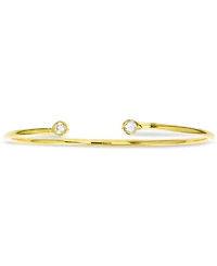Cubic Zirconia Polished Cuff Bracelet