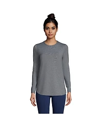 Lands' End Petite Moisture Wicking Upf Sun Long Sleeve Curved Hem Tunic Top
