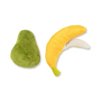 Avocado & Banana Plush Dog Toy Gift Set – with Squeaker & Crinkle Paper for Fun Play, Durable for Chewing, Perfect for Playtime and Cuddles