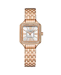 Stuhrling Confidant 4020 Women s Square Watch – Quartz Movement, 27mm Case, Crystal-Accented Bezel