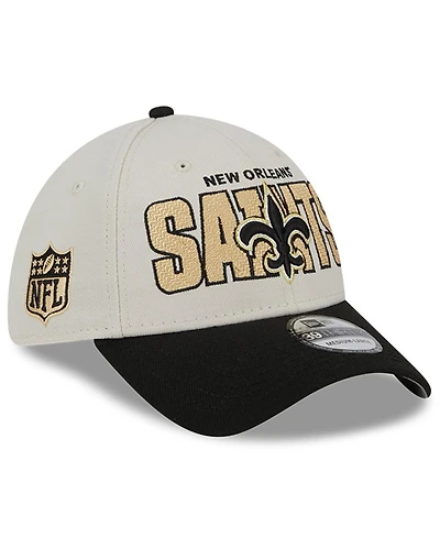 Men's New Era Stone, Black Orleans Saints 2023 Nfl Draft 39THIRTY Flex Hat