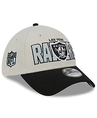 Men's New Era Stone, Black Las Vegas Raiders 2023 Nfl Draft 39THIRTY Flex Hat