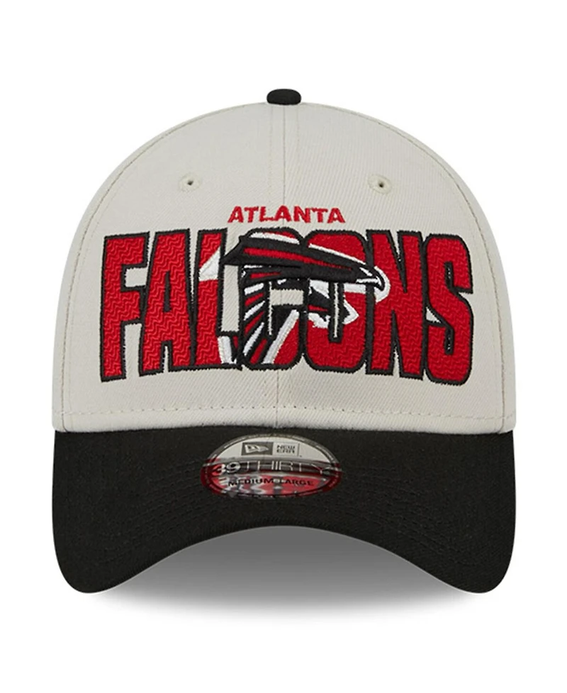 Men's New Era Stone, Black Atlanta Falcons 2023 Nfl Draft 39THIRTY Flex Hat