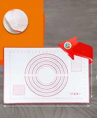 Cheer Collection 2 Pack Dough Pastry Baking Mat, 16" x 24"