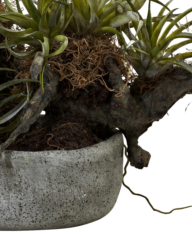Nearly Natural Orchid and Succulent Garden w/ Driftwood and Decorative Vase