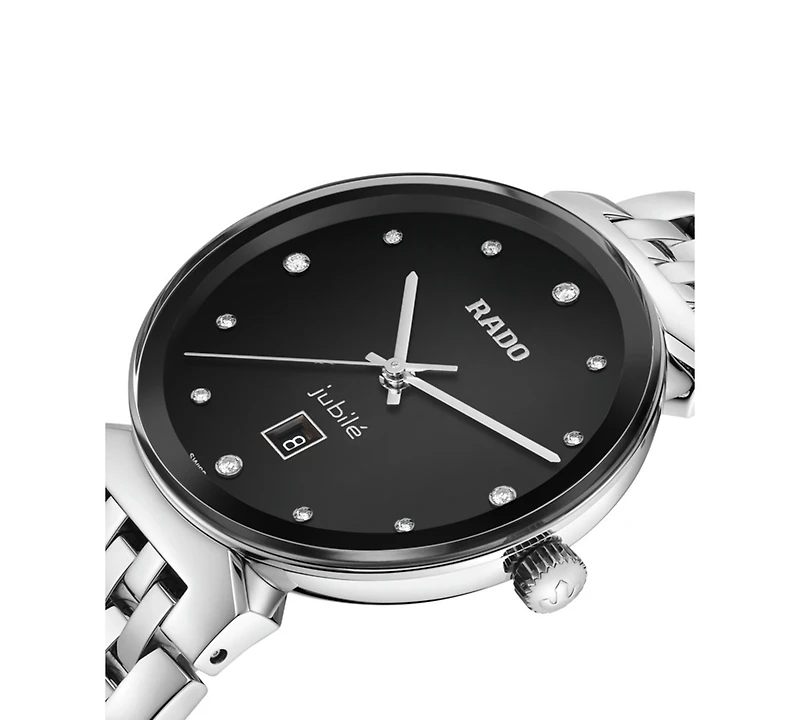 Rado Women's Swiss Florence Classic Diamond (1/20 ct. t.w.) Stainless Steel Bracelet Watch 30mm