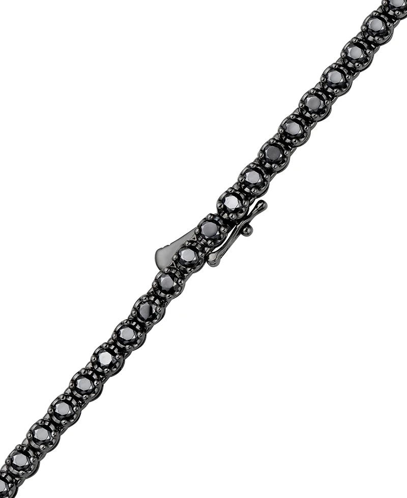 Men's Black Diamond 24" Statement Necklace (12 ct. t.w.) in Black Rhodium-Plated Sterling Silver