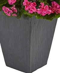 Nearly Natural Geranium Artificial Plant Slate Plater Uv Resistant