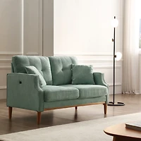 Streamdale Furniture Living Space Sofa 2 Seater, Loveseat With Waterproof Fabric Baby, Usb Charge