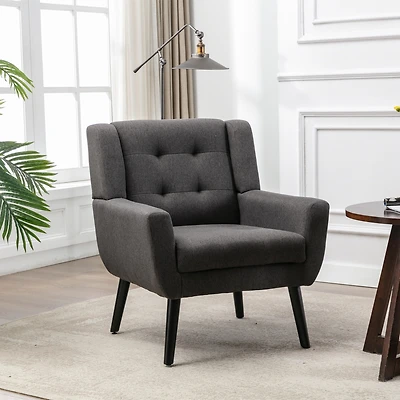 Streamdale Soft Linen Accent Chair for Living Room or Bedroom
