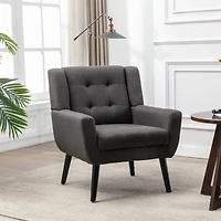 Streamdale Soft Linen Accent Chair for Living Room or Bedroom